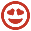 Heart face icon